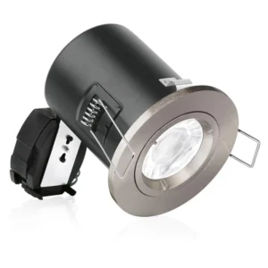 Aurora Downlight Fixed Acoustic Fire Protected 240V Satin Nickel Lockring