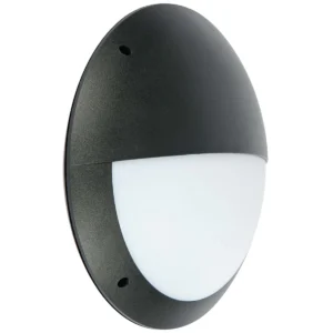KSR Bulkhead IP66 Eyelid 12W Black Polycarbonate 4000K 500lm LED