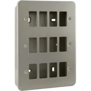 Front Plate 12 Gang Back Box Metalclad