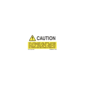 SES WLWR Mixed Cable Self-Adhesive Flexible Vinyl Warning Label 100 x 50mm Green/White - 25c Pack