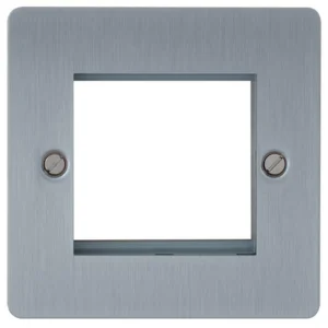 Front Plate Twin Euro Module Single Plate