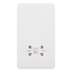 Shaver Socket Dual Voltage Display Pack 115/230V White