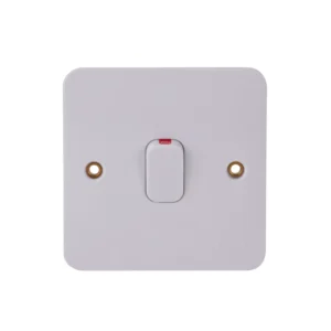 Schneider Control Switch 1 Gang DP c/w LED 32A White