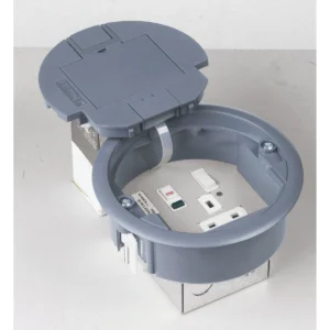 Electrak Floor Grommet Cleaners RCD Socket 169mm Grey