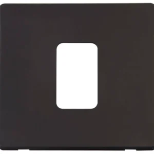 Matt Black 45A 1 Gang Plate Switch Cover Plate