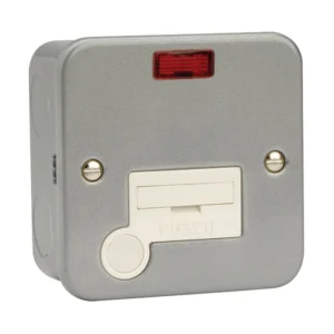 Fused Spur Connection Unit Flex Outlet Neon 13A Metal Clad