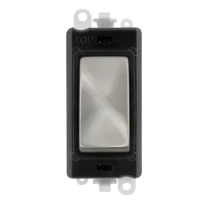 Click Gridpro Switch 2 Way Module - Black Insert 20AX Satin Chrome