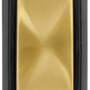Click Gridpro Black Frame Satin Brass Switch 20AX 2 Way Module