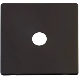 Matt Black Screwless Cover Plate Single Satellite / Coaxial Outlet