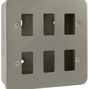 Front Plate 6 Gang Back Box Metalclad