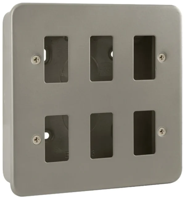 Click Scolmore Front Plate 6 Gang Back Box Metalclad – Go Magpie ...