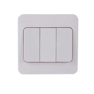 Lisse 3-Gang 2-Way 10AX Wide Rocker Plate Switch White