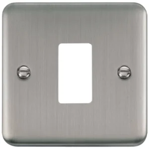 Front Plate Deco Plus 1 Gang Stainless Steel