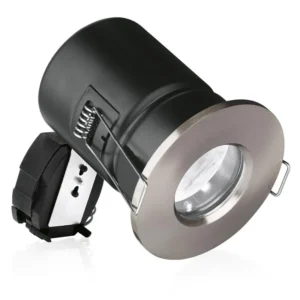 Aurora Downlight Fixed Acoustic Fire Protected 240V Satin Nickel Lockring