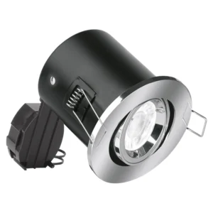 Aurora Downlight Adjust Acoustic Fire Protected 240V Polished Chrome Lock Ring