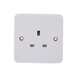 Schneider Socket 1 Gang Unswitched 13A White