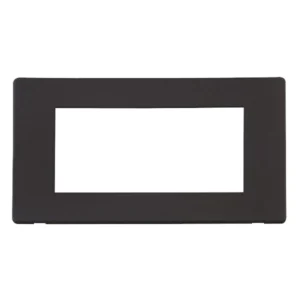 Front Plate 2 Gang 4 Media Module Black