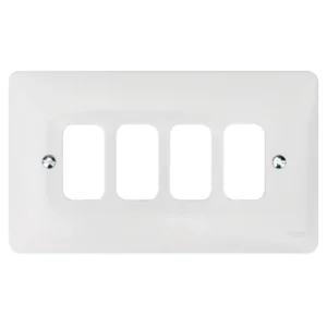 Hager Grid Plate 4 Gang Moulded Grey Part M