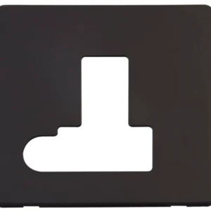Matt Black 13A Double Pole Switched Fused Connection Unit With Flex Outlet Cover Plate