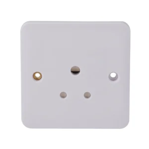 Schneider Socket Round Pin Unswitched 5A White