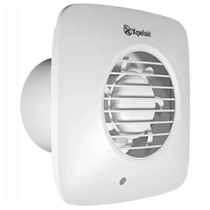 Xpelair 93018AW 100mm (4") Bathroom Fan 2 Speed Square Timer Cool White D x 100Bts