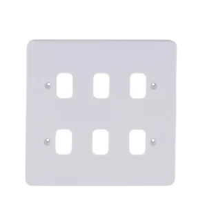 Lisse 6-Module Grid Plate White