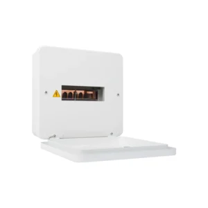 Consumer Unit Curved Profile 6 Way White Metal BS7671 Amdt3