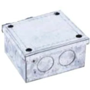 300mm x 300mm x 100mm Galvanised Adaptable Box With Knockouts