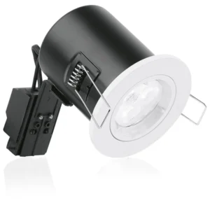 Aurora Downlight Fixed Acoustic Fire Protected 240V White Lock Ring