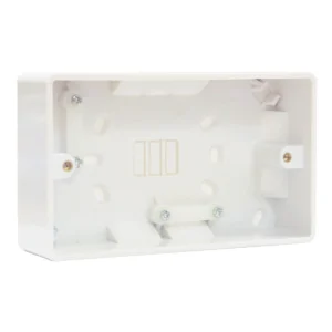 Designa 21P235 2 Gang 35mm Pattress Surface Back Box White