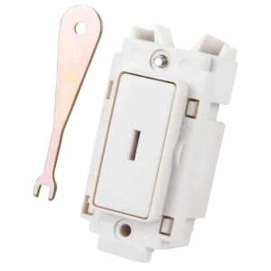 Crabtree Rockergrid Grid Switch 2 Way c/w Key 20A White