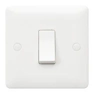 Switch Small Rocker 1 Gang 1 Way 10Ax White