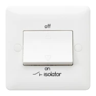 Switch Fan Isolator 1 Gang 3 Pole White