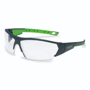 Safety Spectacle I-Works with Clear Lens Green Frame