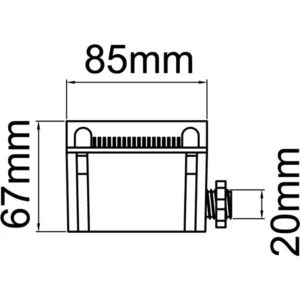 KSR Microwave Sensor 85 x 67mm IP20 White for X Linear LED