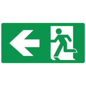 Eterna DISOEBLGDL ISO Left Arrow Legend for Emergency Boxes