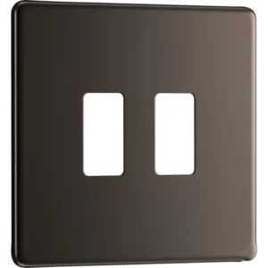 BG 2 Module Screwless Flatplate Black Nickel Front Plate
