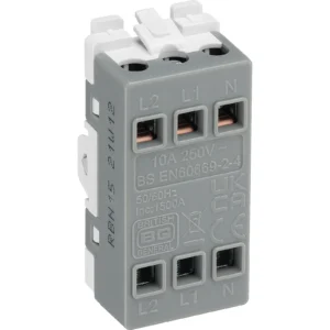 BG RBN15 10 Amp 3 Pole Fan Isolator Grid Switch Black Nickel