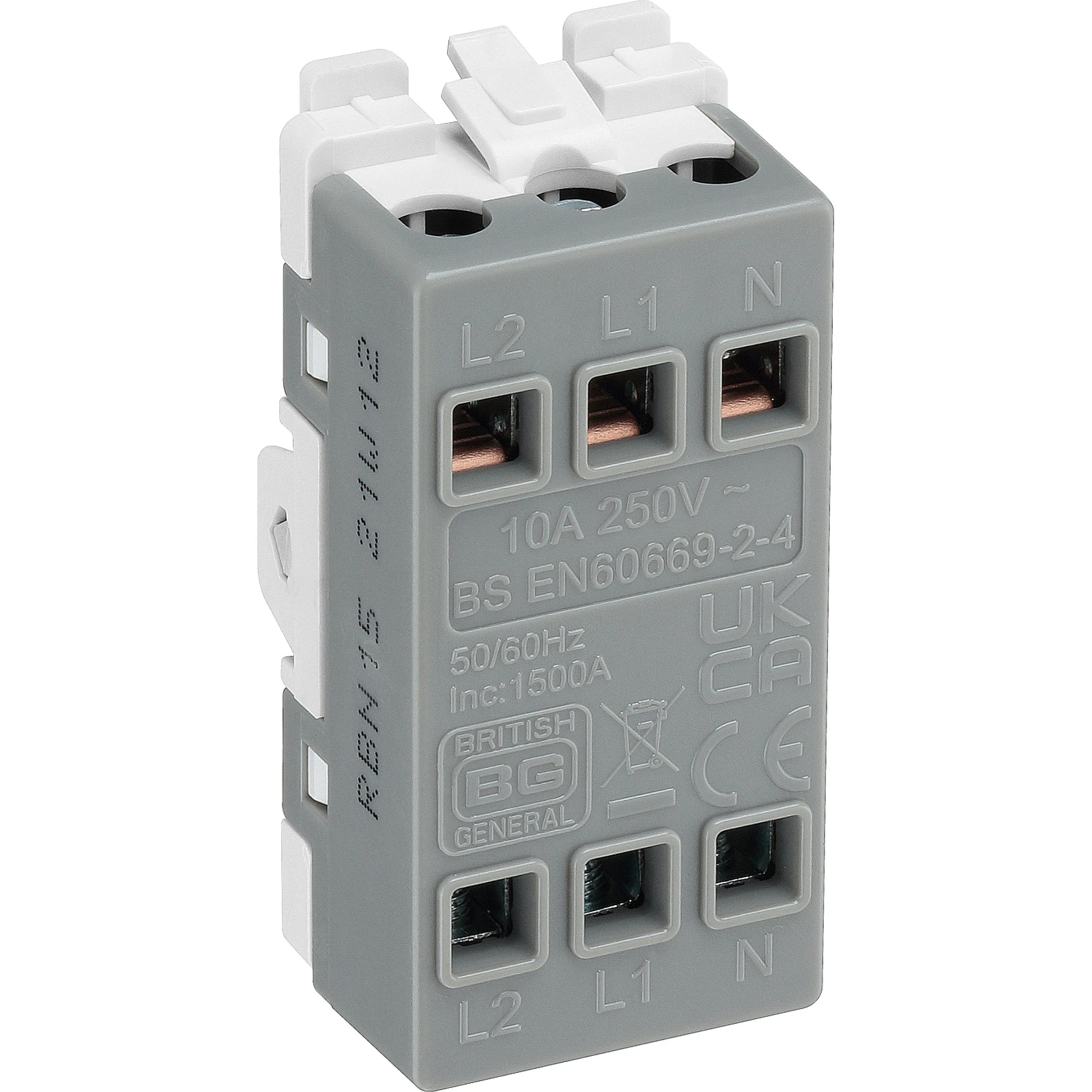 BG RBN15 10 Amp 3 Pole Fan Isolator Grid Switch Black Nickel