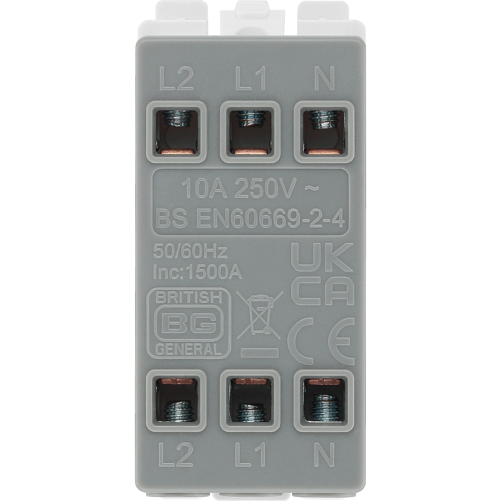 BG RBN15 10 Amp 3 Pole Fan Isolator Grid Switch Black Nickel - Image 3