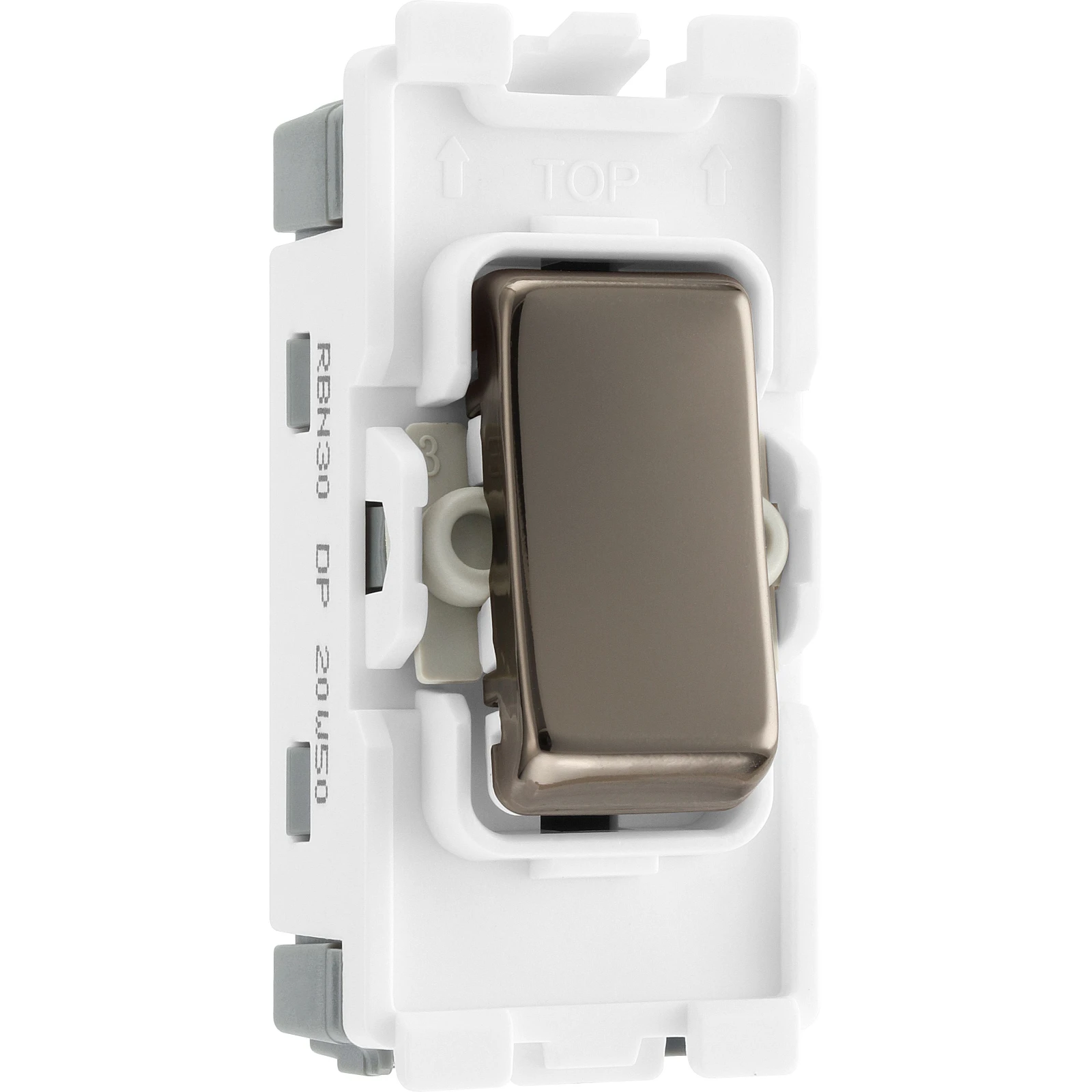 BG RBN30 20A DP Grid Switch Black Nickel - Image 3