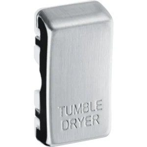 Brushed Steel Nexus Grid Embossed Tumble Dryer Rocker