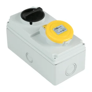 Niglon 16101 Yellow 16A 3 Pin 110V Interlocked Socket