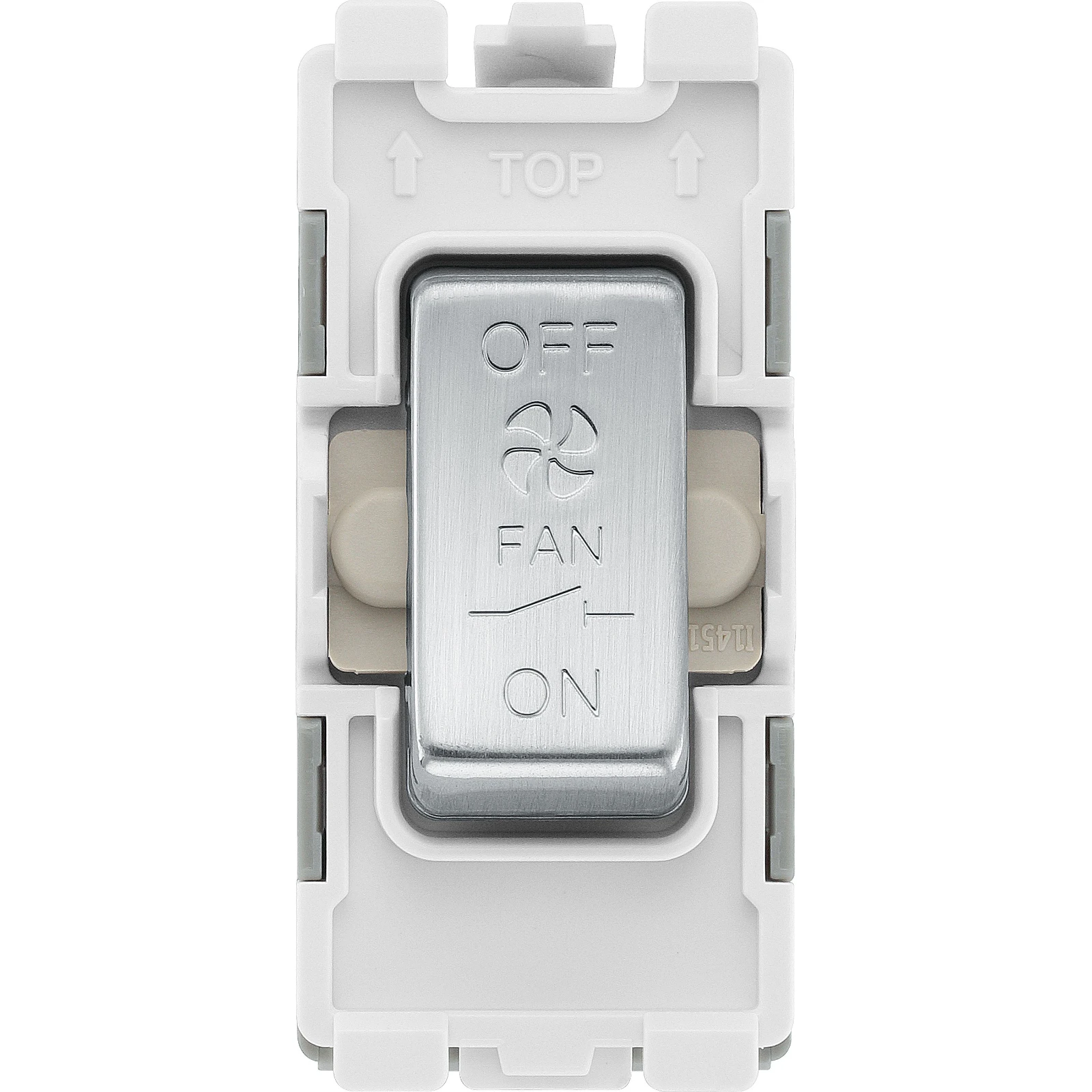 BG RBS15 Fan Isolator Grid Switch 10A 3 Pole - Brushed Steel - Image 3