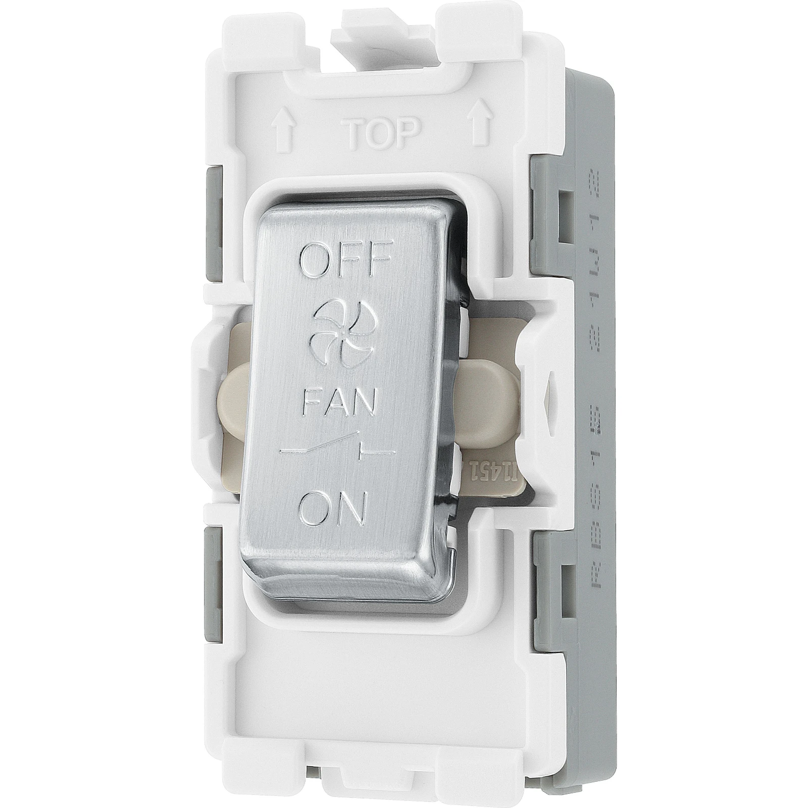 BG RBS15 Fan Isolator Grid Switch 10A 3 Pole - Brushed Steel - Image 4