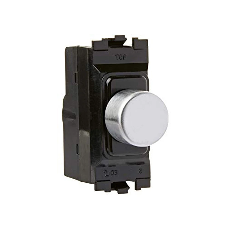 Dimmer Switch 1 Module 2 Way LED Intelligent 4-70W Brushed Stainless Steel Black - Image 2