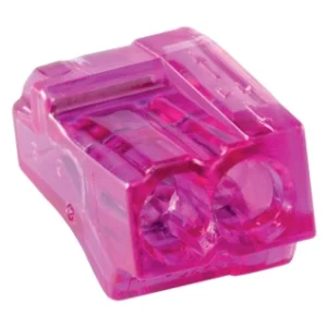 Bizline Christa'l Push-in Wire Connector 2 Way 24A for up to 2.5mm Cables - Purple - 100 Pack