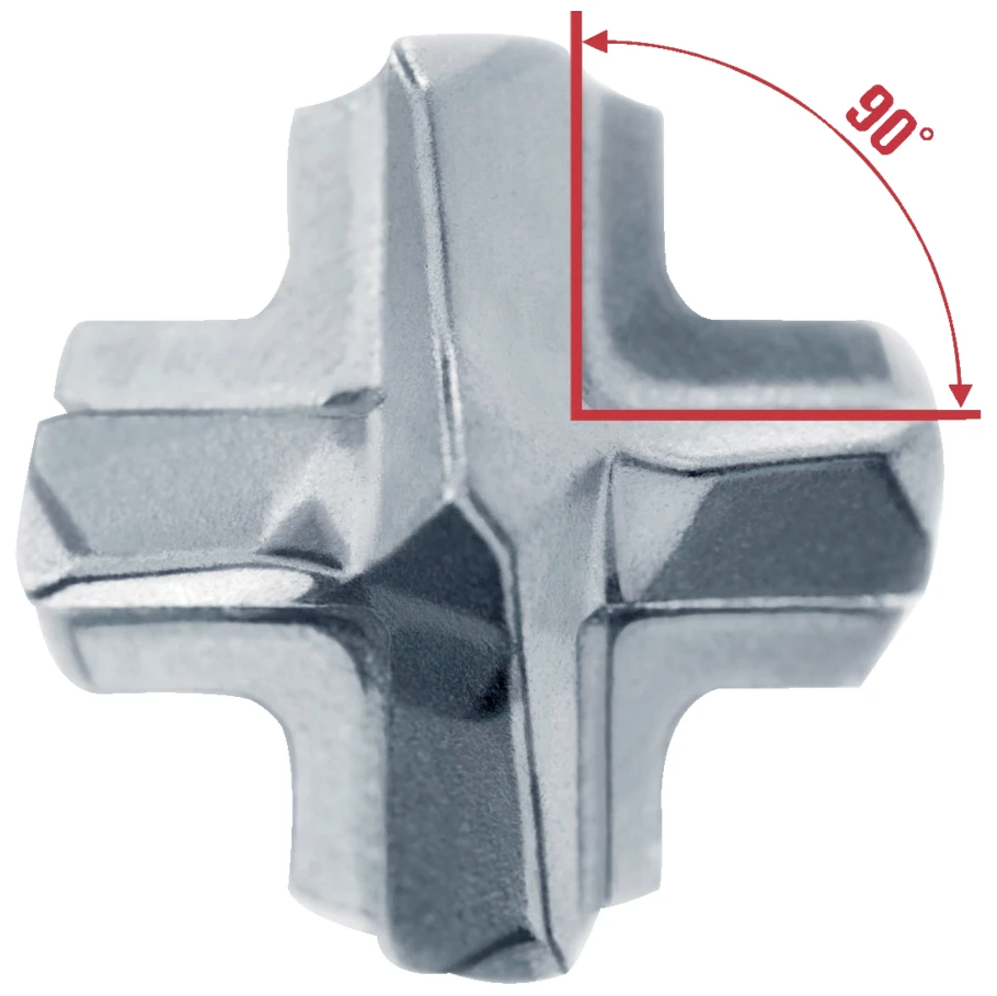 Bizline SDS+ Hammer Drill Bit XTREME 4 Cutter 12 x 210mm - Image 3