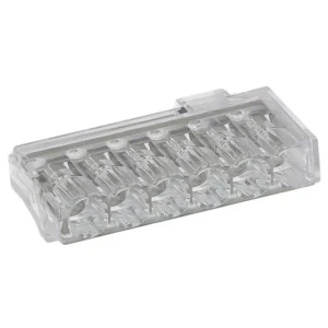 Bizline Christa'l Push-in Wire Connector 6 Way 24A for up to 2.5mm Cables - Clear - Pack of 50