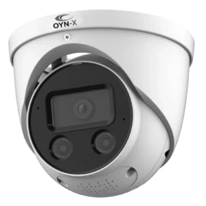 Qvis EAG5C-AI-IP-TUR-FW Turret Camera 5MP IR Fixed Lens AI Deterrence Network (White)